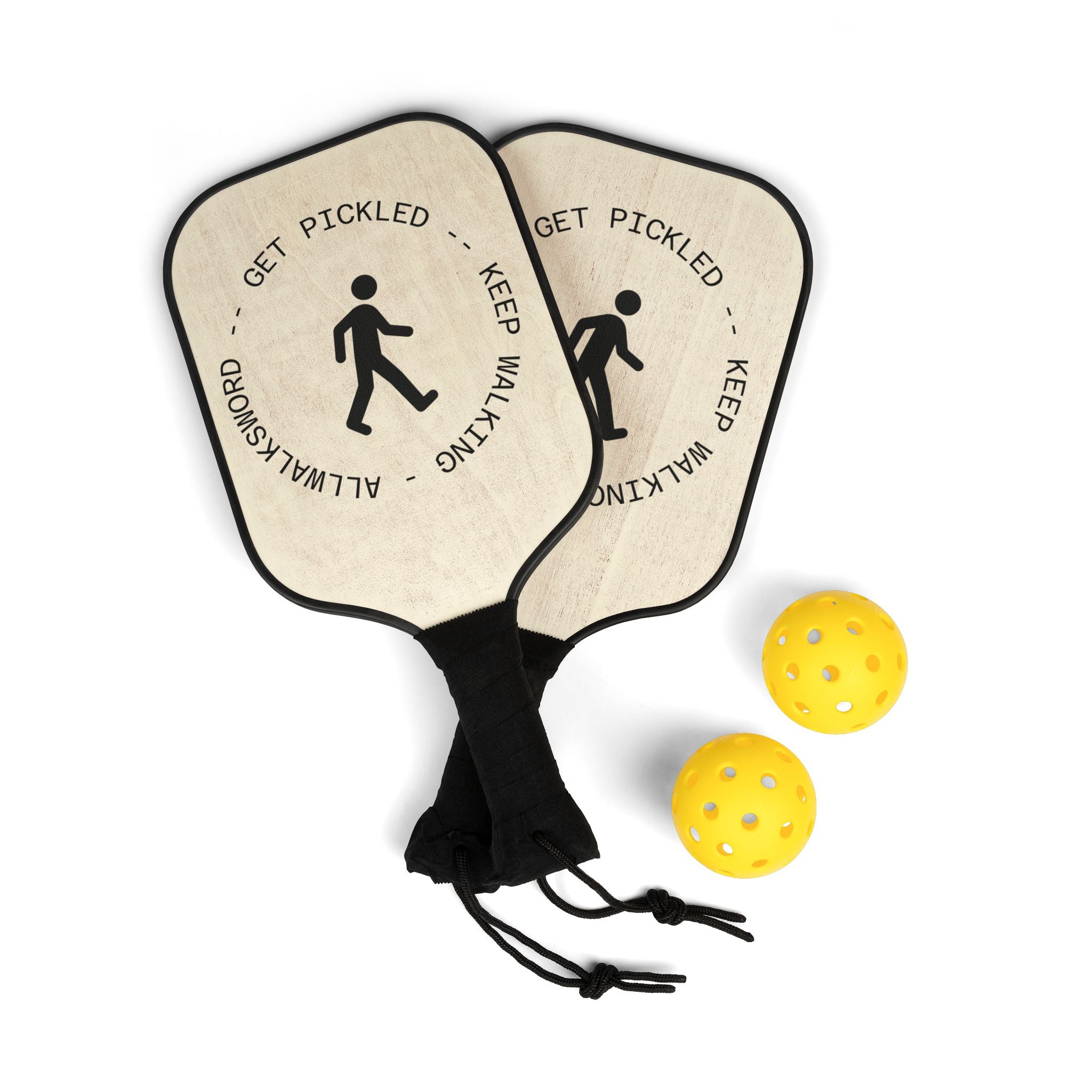 Get Pickled walking logo Pickleball Paddle