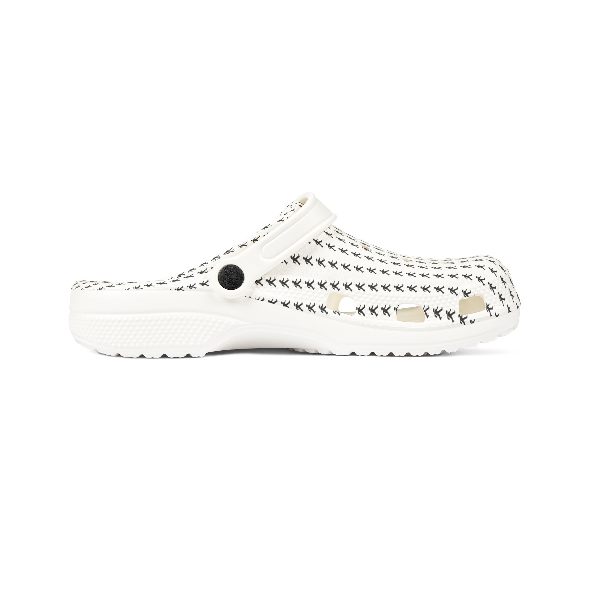 Black Arrow Pattern Clogs Shoes | EVA Foam Rubber Slip-On | Breathable Hole Design